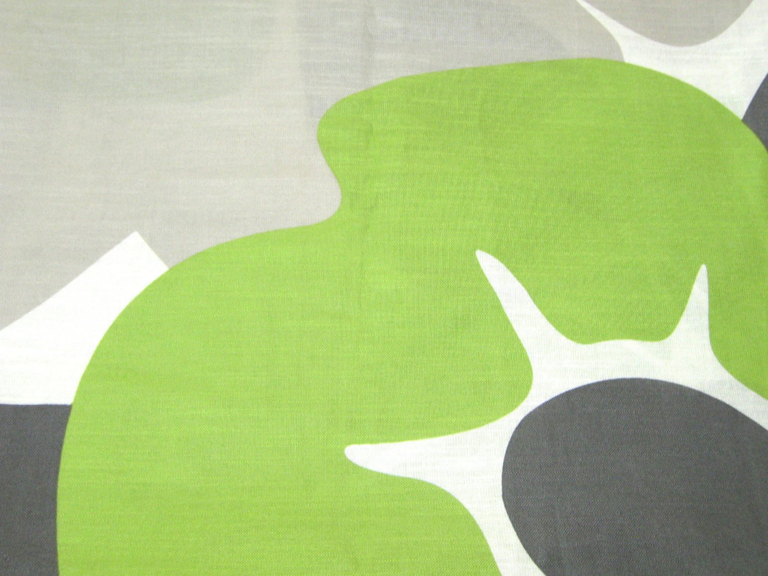 Dwell Studio PANSY GREEN Gray Cream Fabric Shower Curtain Target