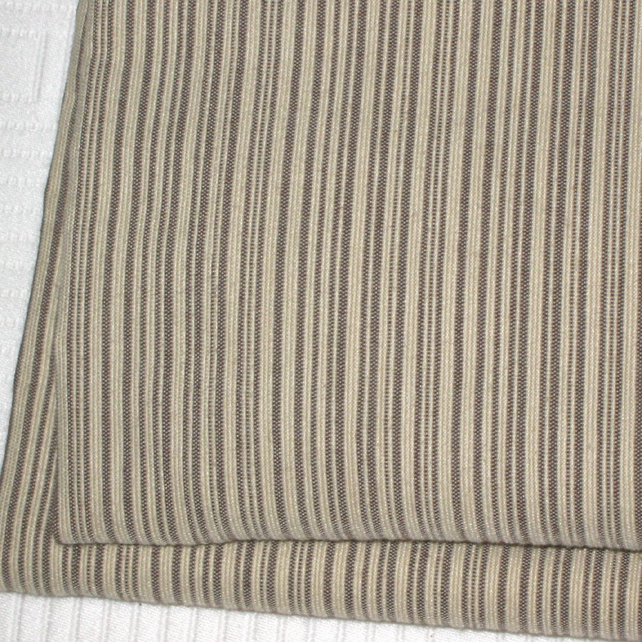 Thomas O'Brien TEXTURED STRIPE Brown Ivory Neutral Shower Curtain