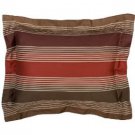 Fieldcrest Luxury Jacquard Stripe 2 Standard SHAMS Red Brown Taupe