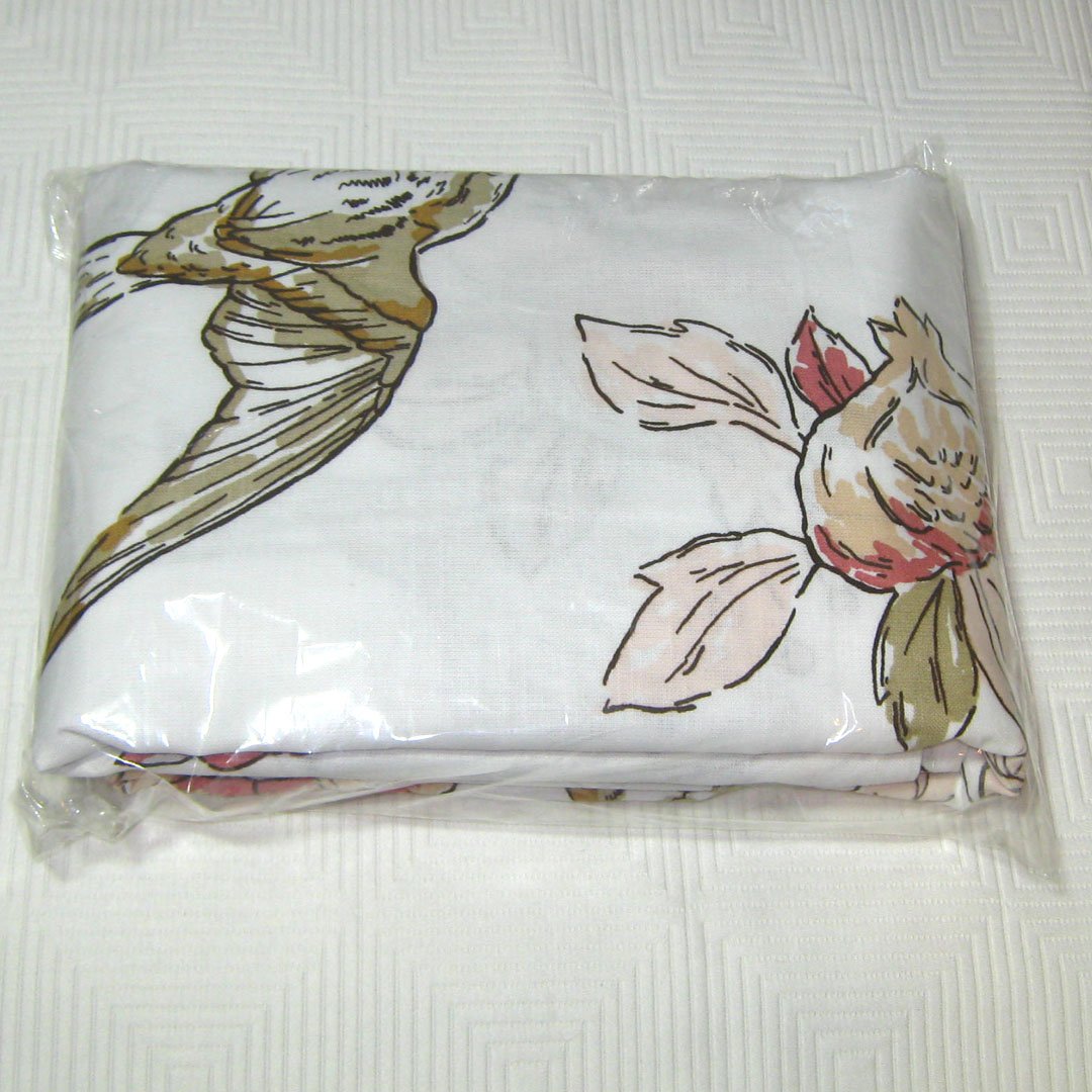 Target Home BOTANICAL BIRD Pink Fabric Shower Curtain