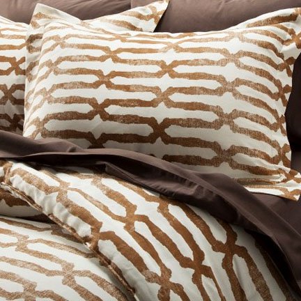Nate Berkus Urban Trellis Full Queen 3 Pc Comforter Set Cumin Tan