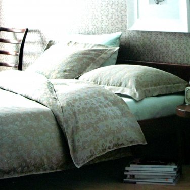 Thomas O Brien Pewter Blossom Full Queen Duvet Cover Vintage Modern Taupe Blue - Thomas Obrien Bedding Thomas O Brien Pewter Blossom Full Queen Duvet Cover Vintage Modern Taupe Blue - Thomas Obrien Bedding