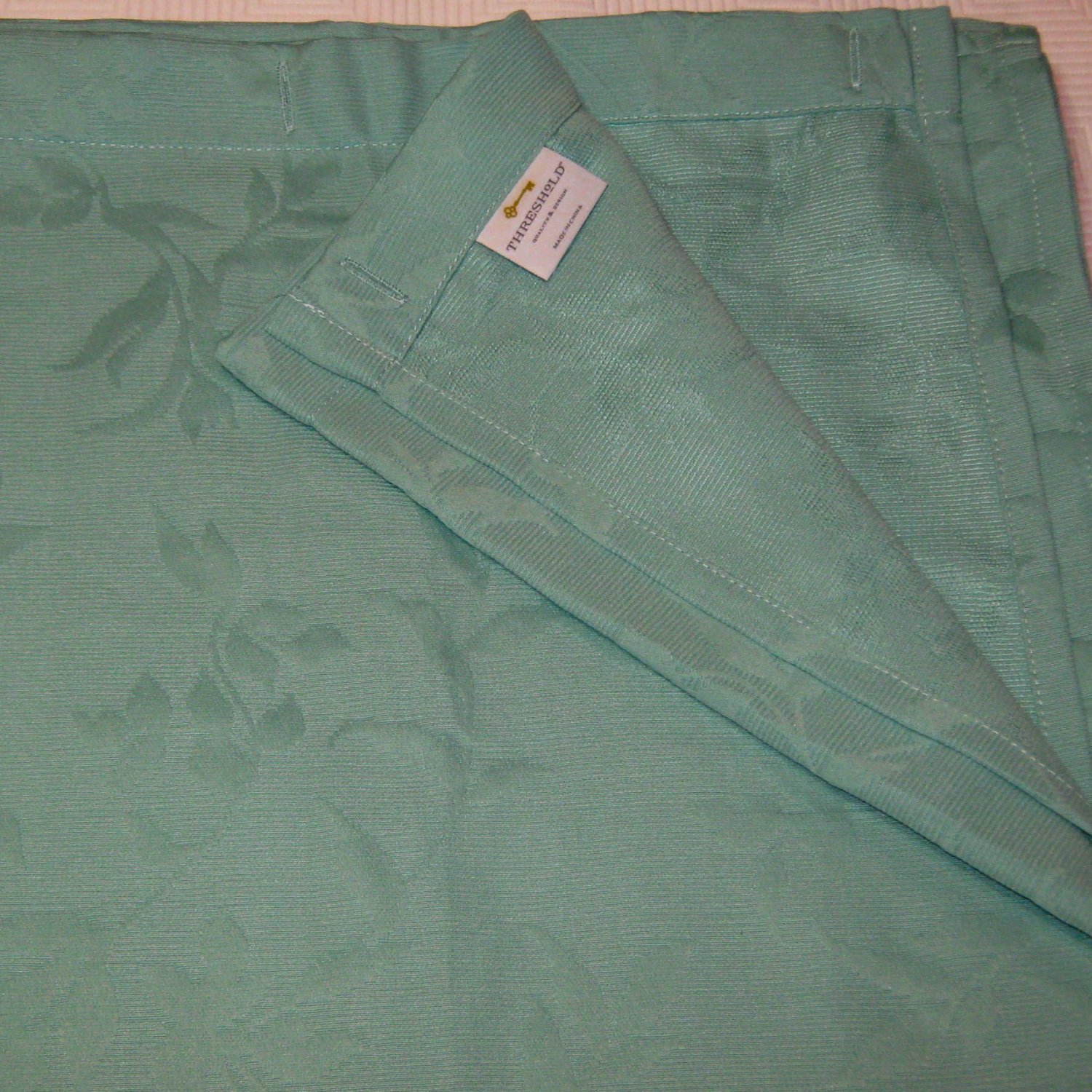 Threshold Robins Egg Solid Blue Matelasse Fabric Shower Curtain Target