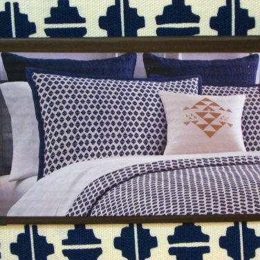 Nate Berkus Parker King Duvet Cover 3 Pc Navy Blue Cream Target