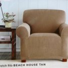 Surefit Stretch CHAIR SLIPCOVER Beach House Tan 1-piece