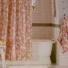 Threshold VINE SILHOUETTE Stripe Red Green Fabric Shower Curtain Target