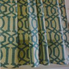 Threshold BLUE FRETWORK Teal Khaki Fabric Shower Curtain Target