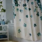 Threshold Teal BLUE FLORAL WATERCOLOUR Fabric Shower Curtain Target