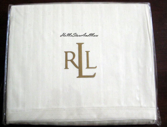 Ralph Lauren Penthouse Jacquard Queen Flat Sheet Set Pillowcases 3pc New