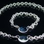 925 Sterling Silver Ogival Tag Necklace&Bracelet