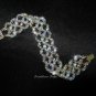 Czech Aurora Borealis AB Crystal Lace and Silver Bracelet