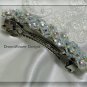 Vintage Swarovski Aurora Borealis AB Crystal & White Pearl Bridal Barrette ~ Wedding Bliss