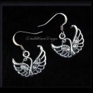 Vintage Swarovski Crystal and Silver Swan Earrings