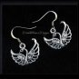 Vintage Swarovski Crystal and Silver Swan Earrings