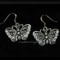 Vintage Swarovski Crystal and Silver Butterfly Earrings