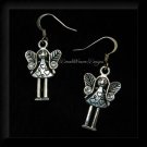 Swarovski Crystal & Silver Angel Girl with Heart Earrings