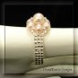 Silver Bead and Soft Pink Pearls Flower Cluster Ring