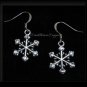 Full of Sparkle Vintage Swarovski Crystal and Silver Snowflake Earrings