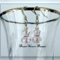 Pink Swarovski Crystal and Silver Dangle Earrings