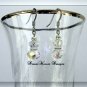 Aurora Borealis AB Clear Swarovski Crystal and Silver Dangle Earrings