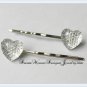 Clear White Sparkle Heart Hair Pins Bobby Pins Hair Jewelry