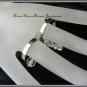 Double Finger Silver and Crystal Fancy Cross Ring