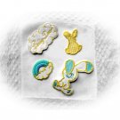 Sampler of Toddler/Baby  Embroidered Appliques. Bunny,Clouds,Rainbow