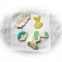 Sampler of Toddler/Baby  Embroidered Appliques. Bunny,Clouds,Rainbow