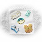 Sampler of Toddler/Baby  Embroidered Appliques. Bear,Ducks,Lamb,Rainbow