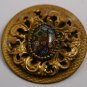 Large Round Victorian Brooch With Millefiore Stone