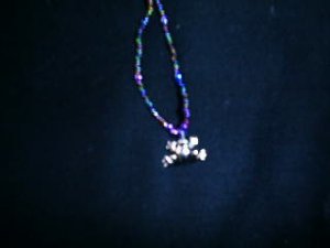 1 dozen assorted 20" glass beaded necklaces with a frog charm