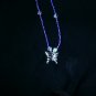 1 dozen assorted 20" glass beaded necklaces with a butterfly charm
