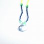 1 dozen assorted 20" glass beaded necklaces with "love" charm