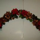 Christmas Poinsettia Swag Home Decor Gift