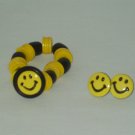 Smiley Face Bracelet And Earrings