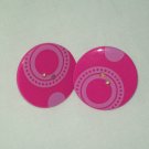 Large Pink Post Earrings
