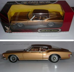 1971 Buick Riviera Gold 1:18