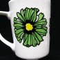 Retro Glasses Footed Mugs Serving Set 4 Stand Funky Flower Power