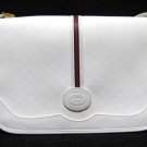 Vintage Gucci Handbag Shoulder Purse Cross Body White Leather