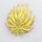 Finesse Gold Brooch Women's Retro Costume Jewelry Leaf Pin