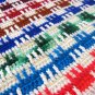 Colorful Vintage Afghan Crochet Handcrafted Blanket Throw Basket Weave