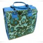 Avon Vintage Tote Shopper Bag Funky Brocade Travel Handbag Aqua Flowers Retro