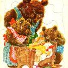 Vintage Playskool Puzzle Goldilocks Three Bears Frame Golden Press 8 x 10