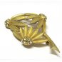 Daisy Brooch Retro Mod Pin Vintage Jewelry Gold Rhinestone Flowers