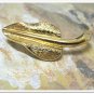 Monet Vintage Lapel Hat Pin Brooch Leaf Gold Petal Retro Fashion Jewelry