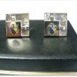 Mens Vintage Cufflinks Tie Bar Foster Coat Of Arms Gold FCB Signed Original Case