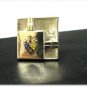 Mens Vintage Cufflinks Tie Bar Foster Coat Of Arms Gold FCB Signed Original Case