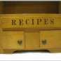 Cupboard Recipe Card Holder File Wood Kitchen Vintage Retro Decor Organizing