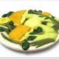 Retro Mod Mushroom Trivet Arnels Vintage Ceramic Kitchen Display Decor Dimensional Yellow Green