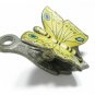 Brass Butterfly Letter Holder Clip Vintage Retro Modern Home Office Decor Yellow Black Turquoise